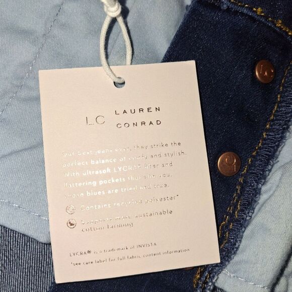 LC Lauren Conrad High Rise Skinny Ankle Jeans NWT - Picture 8 of 8